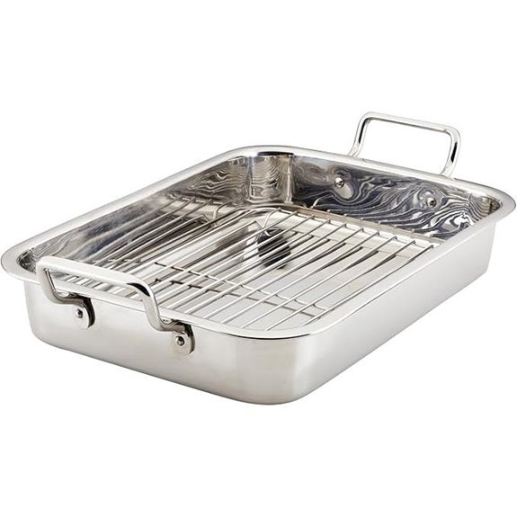 stainless steel roaster with rack