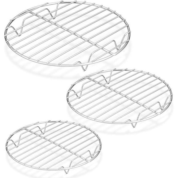 P&P CHEF Stainless Steel Round Cooking Racks (3-Pack)