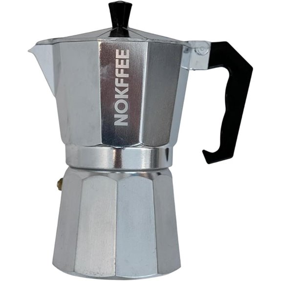 Espresso Maker Moka Pot Stovetop Cuban Coffee Maker 6 Cups (Silver)