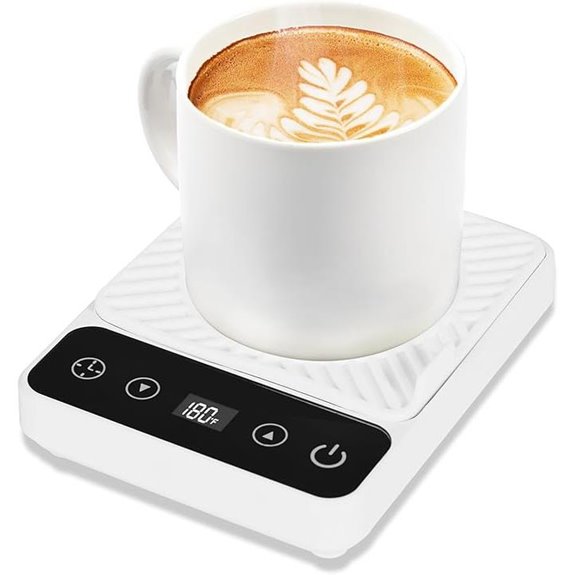 Electric Coffee Mug Warmer with Timer and Temperature Control