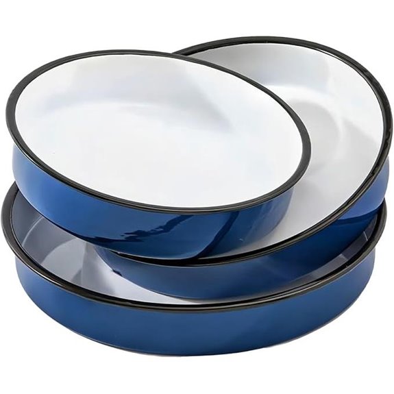 three piece enamel cookware set