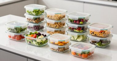 top glass meal storage