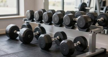 top space saving dumbbells