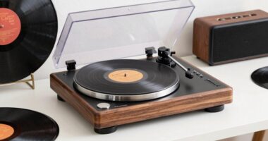 top stylish bluetooth record players