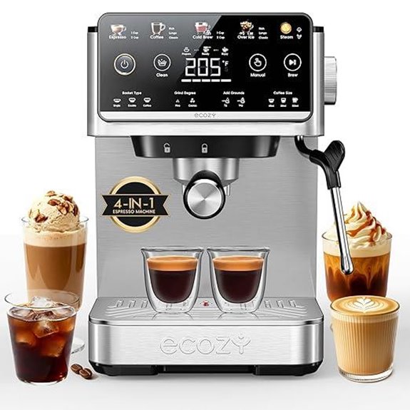 ecozy 4-in-1 Espresso Machine with Touch Screen