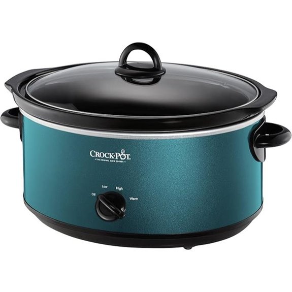 Crockpot Manual 7-Quart Slow Cooker Turquoise