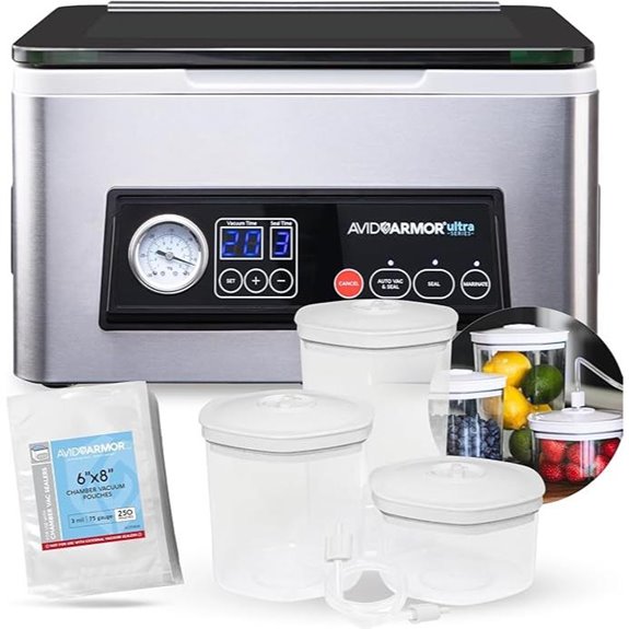 USV20 Vacuum Sealer with Cannister Set and Pouches