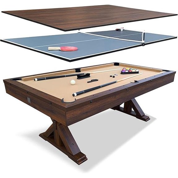 Freetime Fun 7FT 3-in-1 Pool & Ping Pong Table