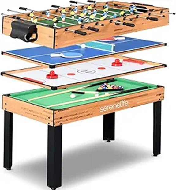 SereneLife 4-in-1 Multi Game Table for All Ages