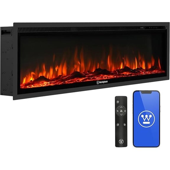 Westinghouse 50 Electric Fireplace Heater with Remote