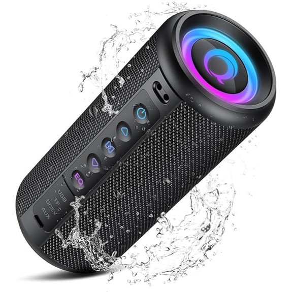 Bluetooth Portable Speaker with LED Lights and 20H Playtime