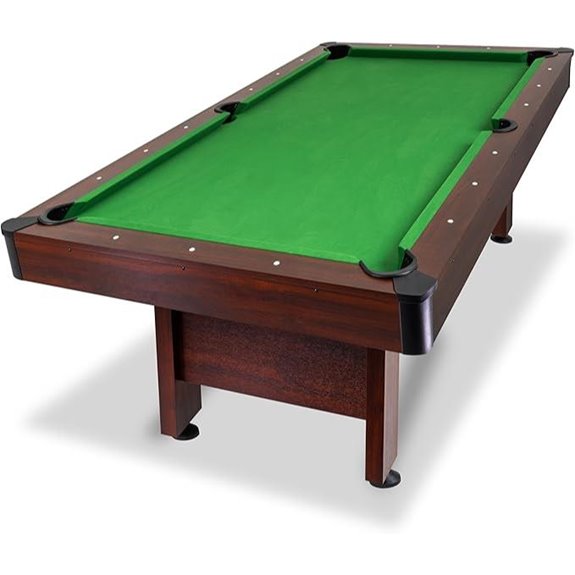 GoSports Pool Table with Wood Finish and Felt