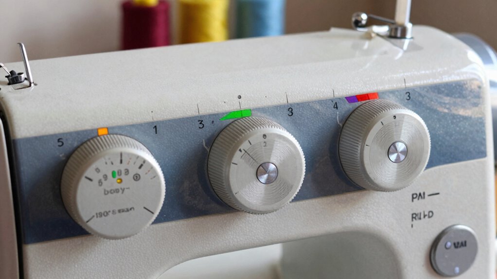 adjust tension and stitch length