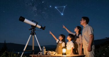 family stargazing night plan