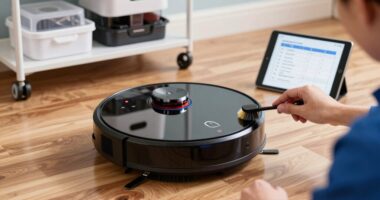 robot cleaning device upkeep