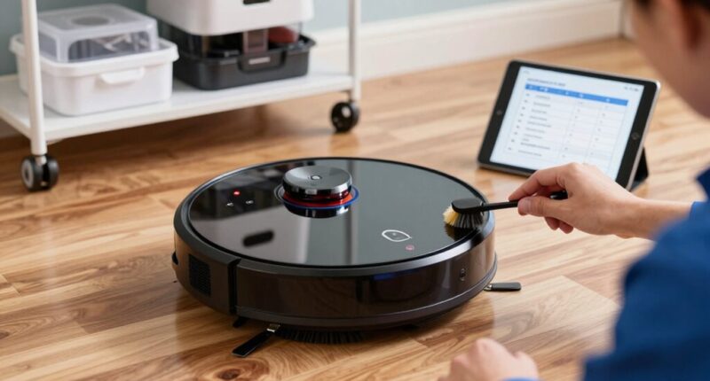 robot cleaning device upkeep