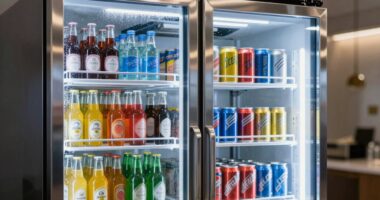 top beverage cooler glass doors