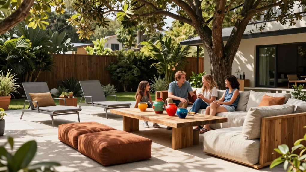 comfortable illuminated outdoor gatherings