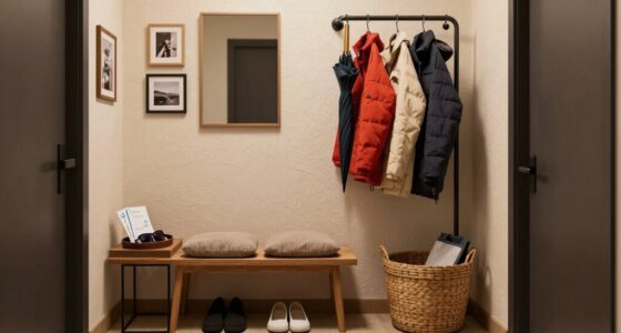 decluttering entryway storage