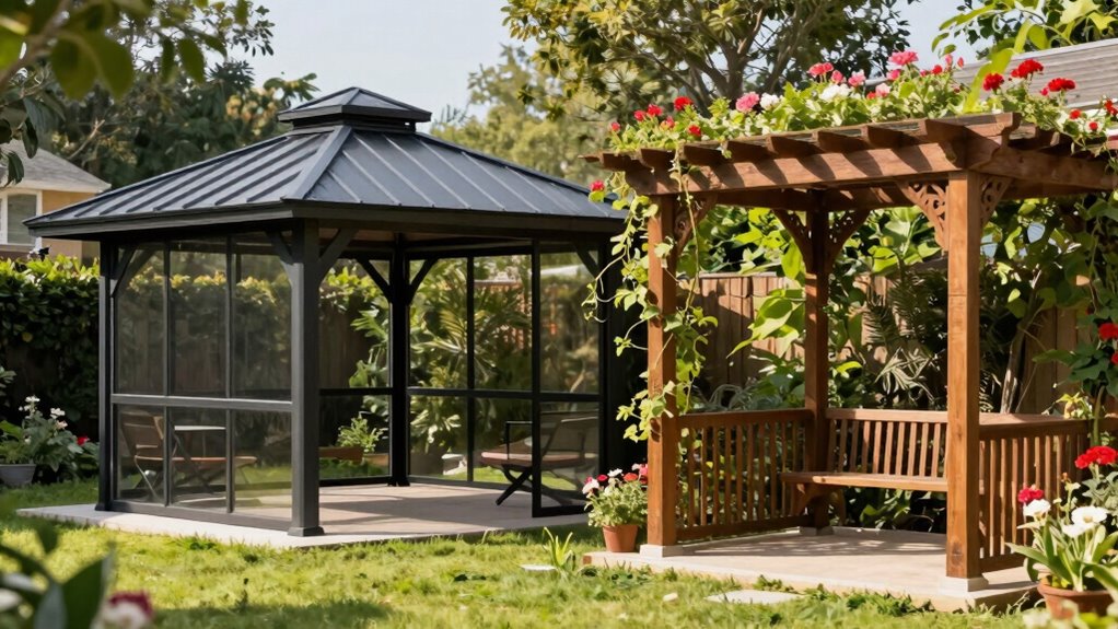 hardtop gazebos versus pergolas