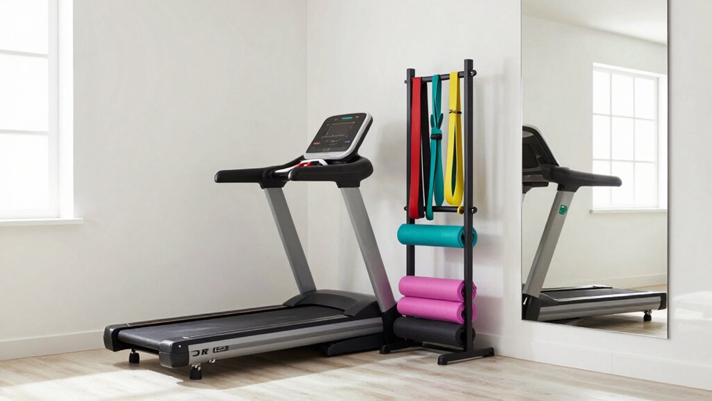 smart gym layout and storage