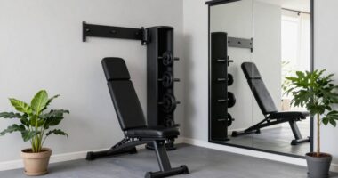 space saving gym organization